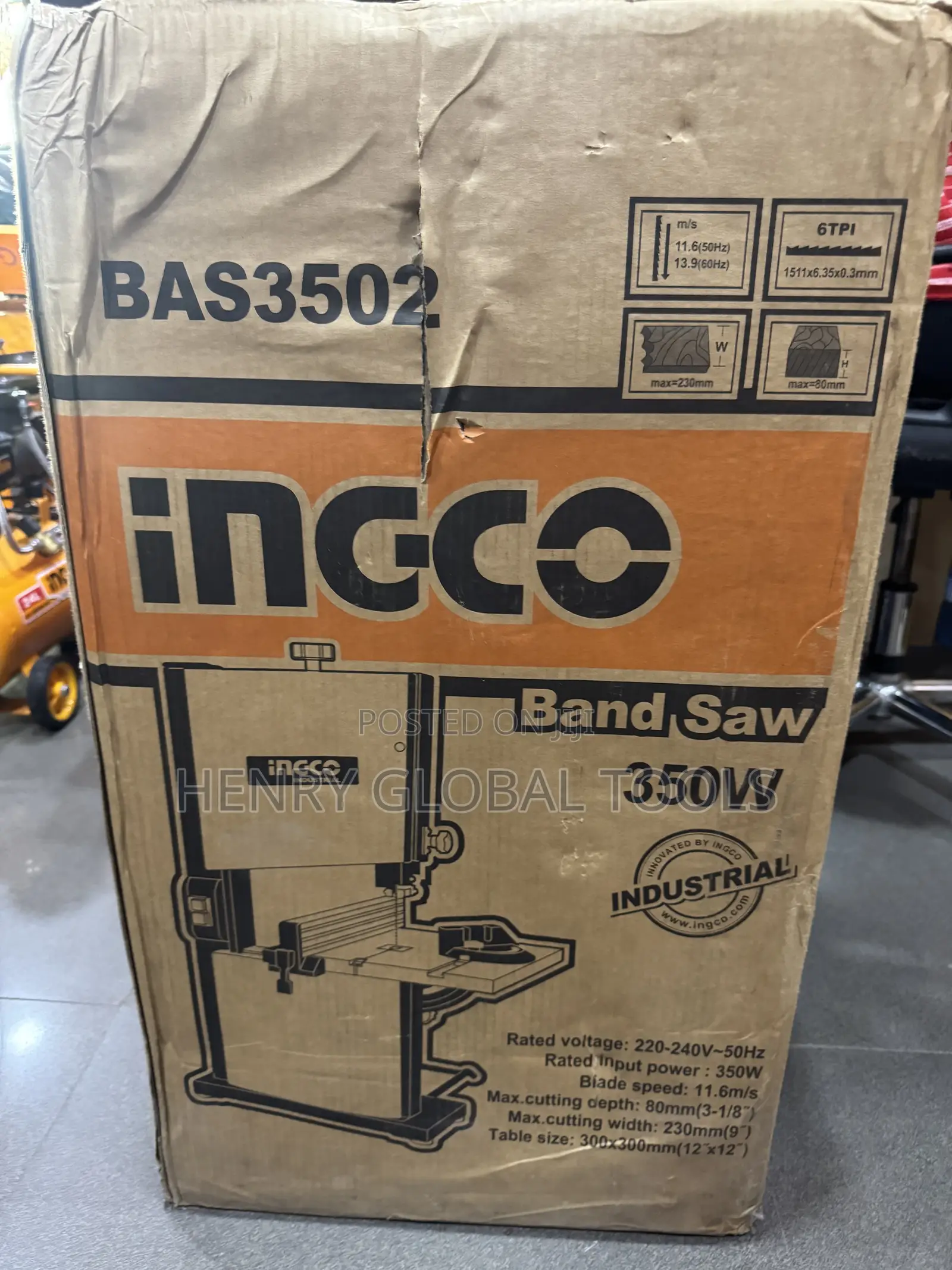 INGCO 350W Band Saw – BAS3502
