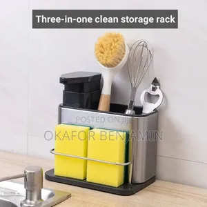 3in1 Multipurpose Soap Dispenser & Sponge Holder