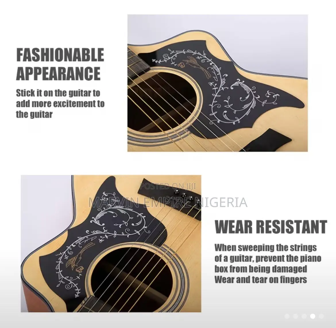 1pc Guitar Pickguard Self-Adhesive Scratch Plate Replacement 4 Guitar