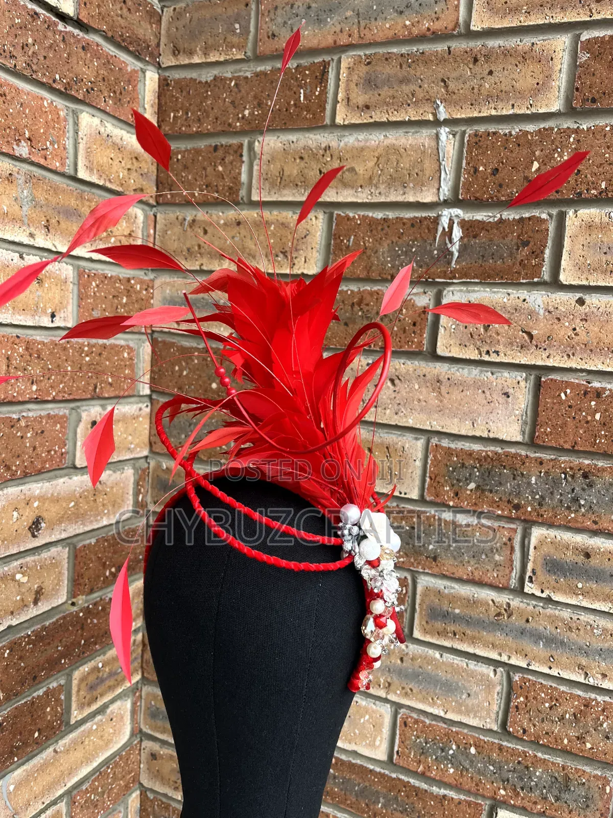 Red Loopy Facinator