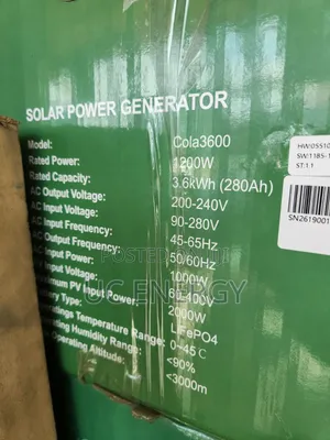 3.6kwh Cola Solar Generator