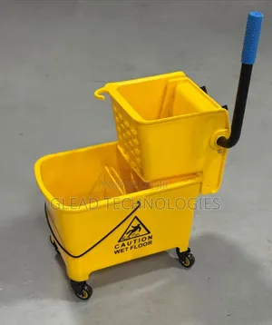 Yellow Commercial Mop Bucket. 20L