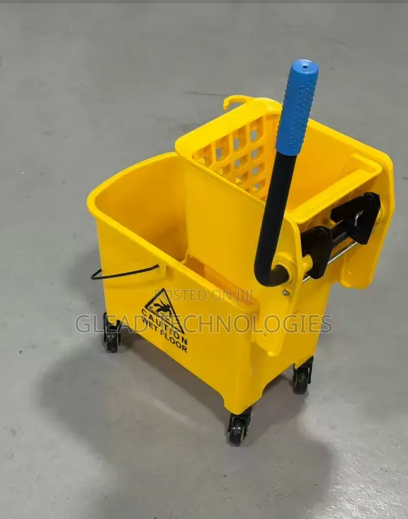 Yellow Commercial Mop Bucket. 20L