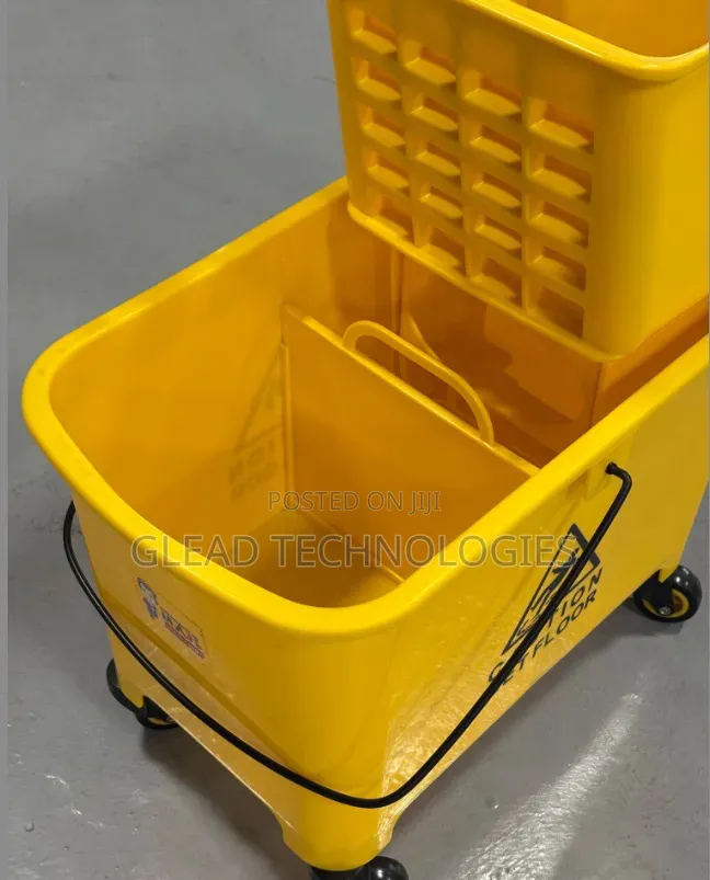 Yellow Commercial Mop Bucket. 20L