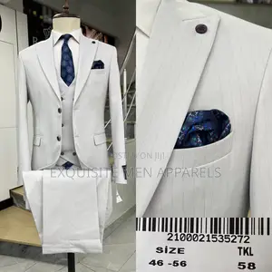 Formal 3pcs Slimfit Bold Stripe Turkish Men Suit