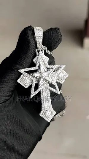 Star Cross VVS 1 Moissanite Diamond High Grade Necklace