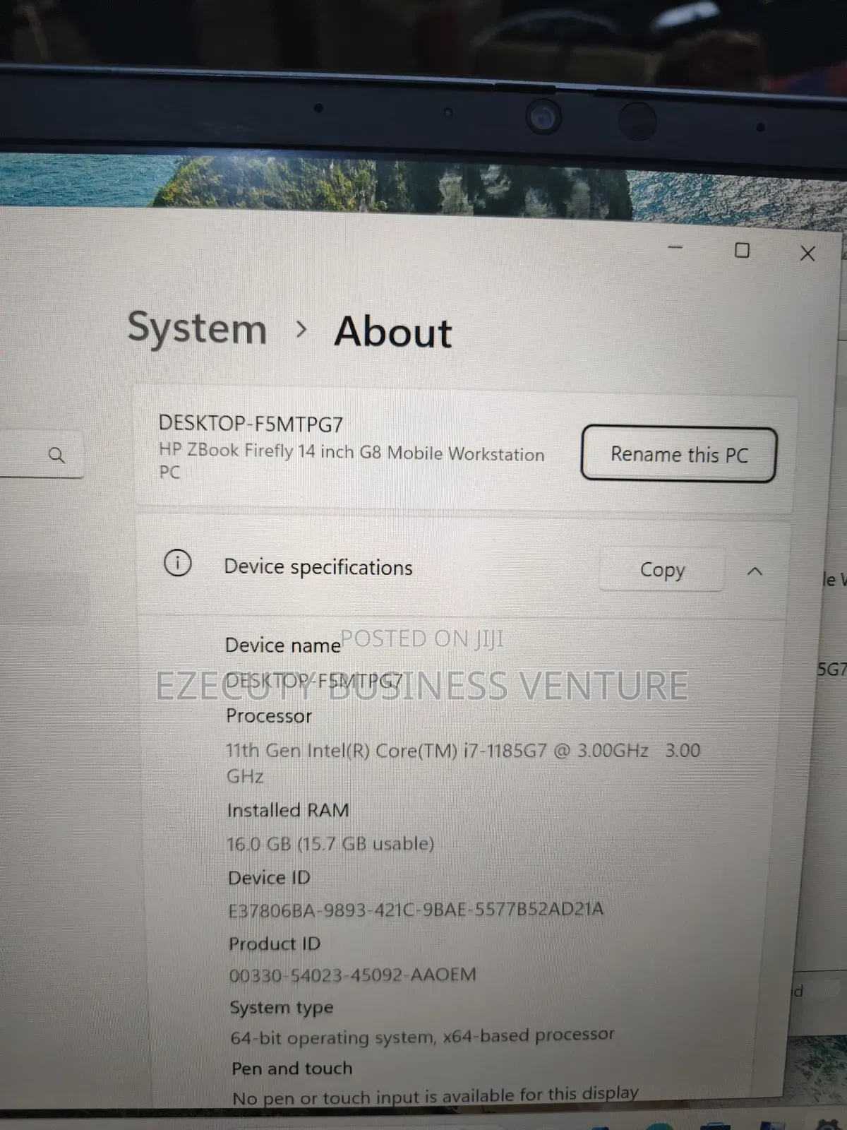 Laptop HP ZBook Firefly G8 16GB Intel Core i7 SSD 256GB