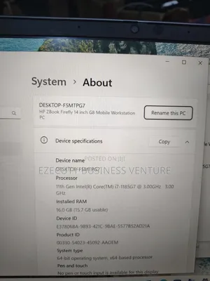Laptop HP ZBook Firefly G8 16GB Intel Core i7 SSD 256GB