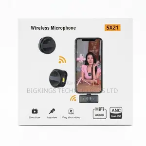 SX21 2-in-1 Dual Lapel Wireless Microphone System - HiFi Audio ANC