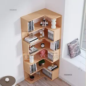 Modern Corner Bookshelf / Storage Rack