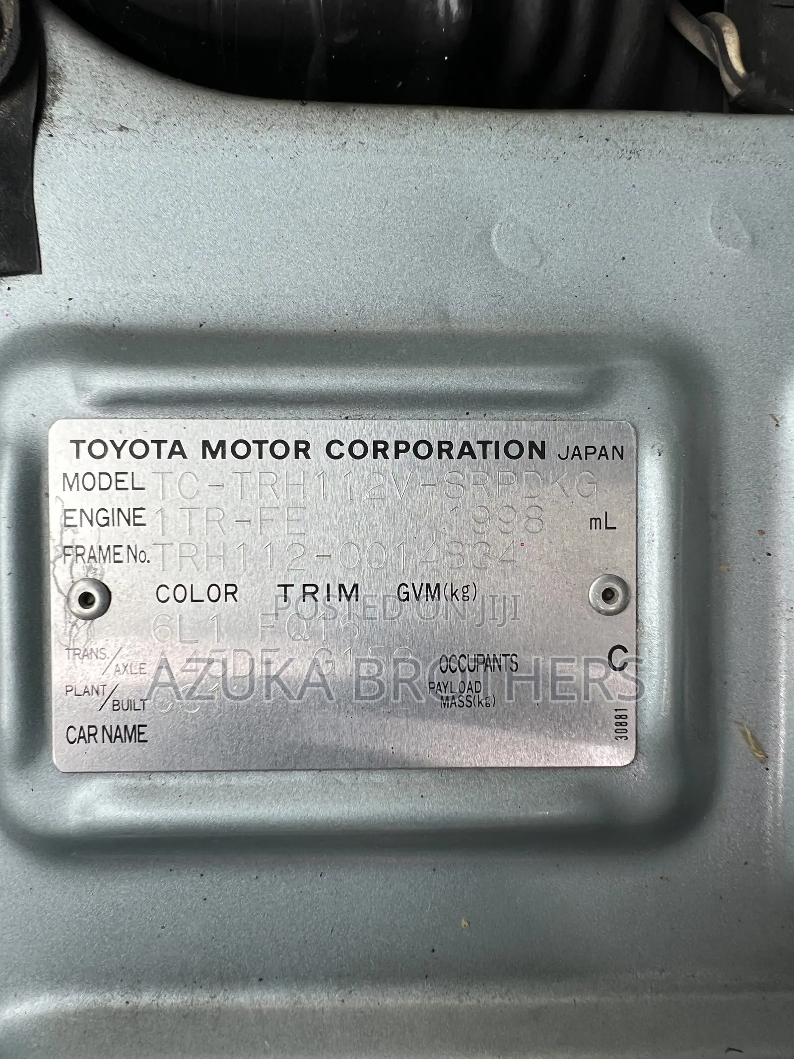 Toyota HiAce 1999 Grey