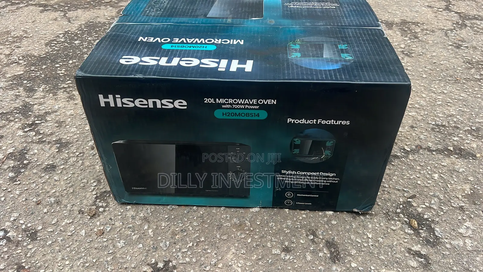 20L Hisense Black Manual Microwave