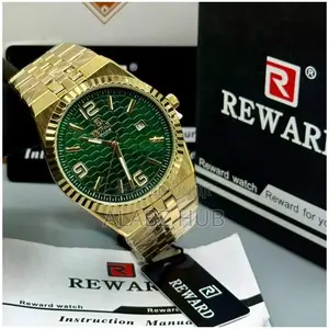 Reward Prime Stainless Steel Watch With Date Display