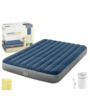 Intex Inflatable Prestige Air Mattress Wit Rechargeable Electric Pump