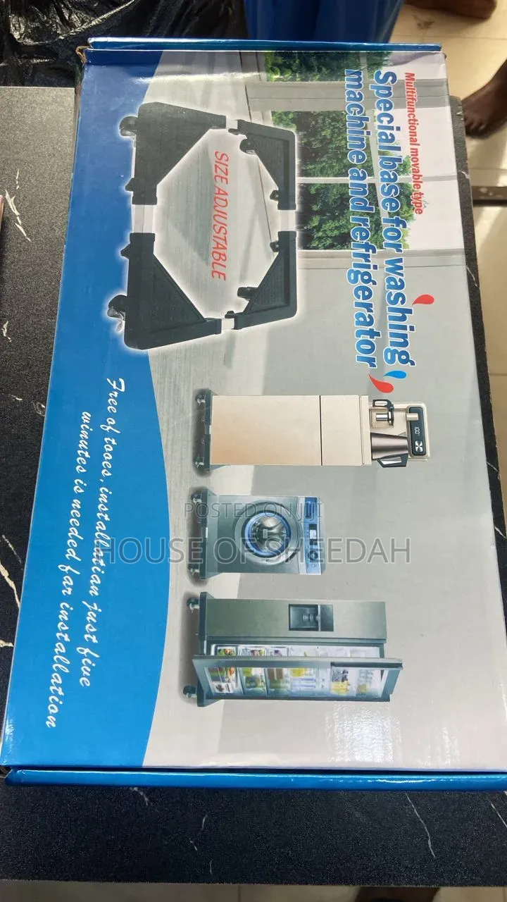 Adjustable and Movable Washing Machine/Fridge Base.