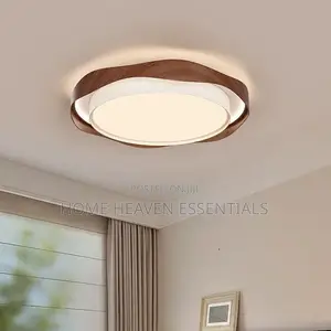 Modern Wood LED Ceiling Light for Bedroom