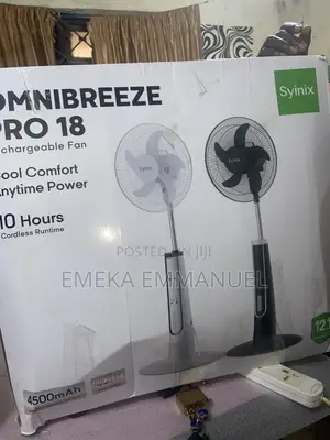Syinix Rechargeable Solar Fan 18inches