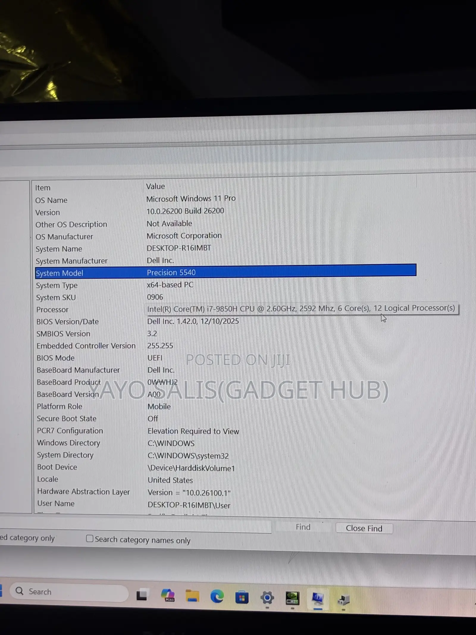 Laptop Dell Precision 5540 16GB Intel Core i7 SSD 512GB