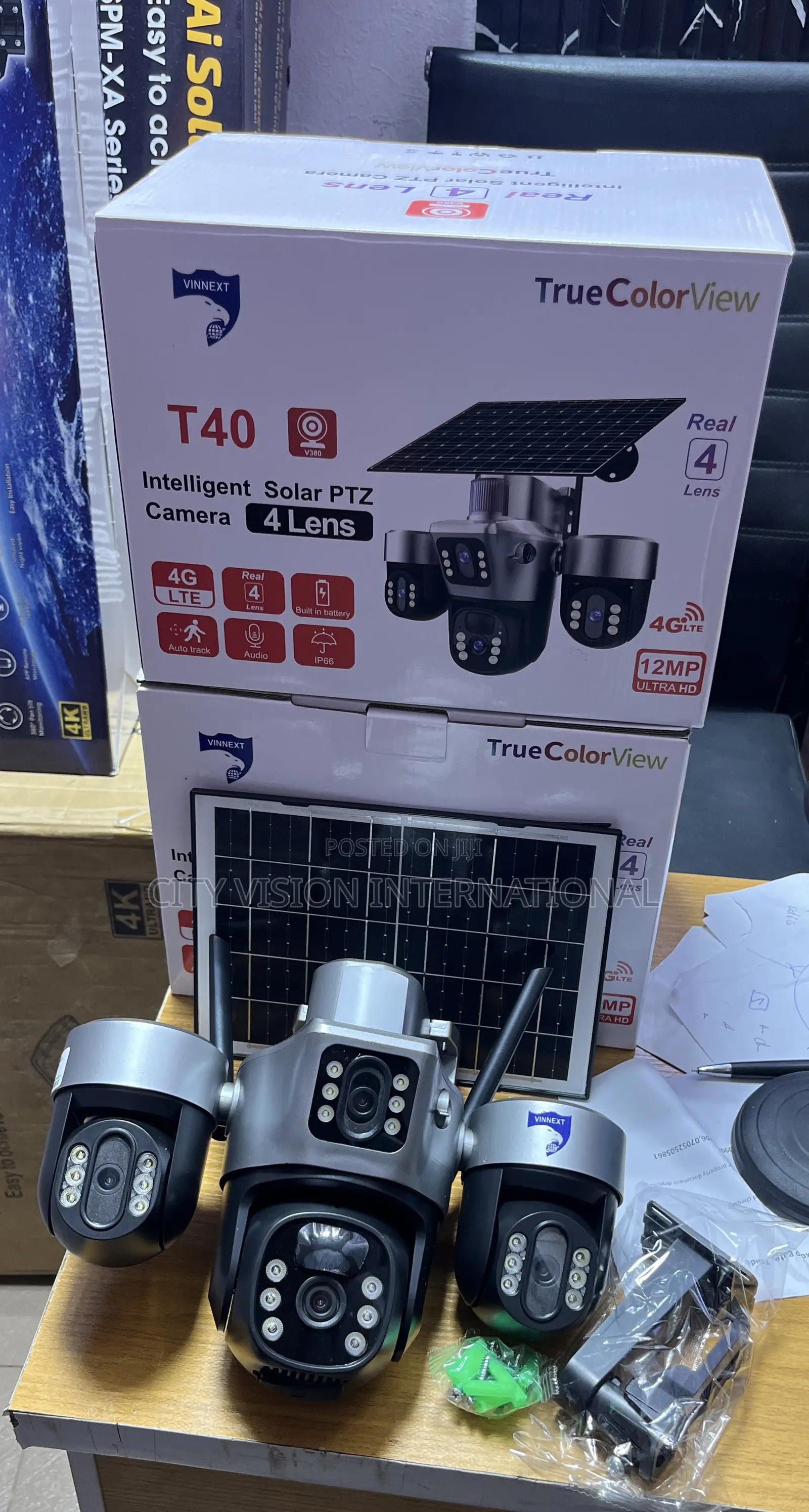 T40 Intelligent Solar PTZ 4-Lens Security Camera