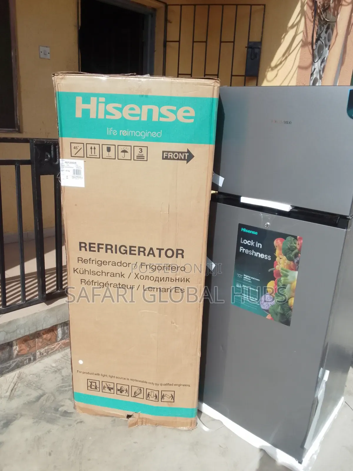 Hisense Ref205dr Double Door Refrigerator With Convenient Wheel+silver