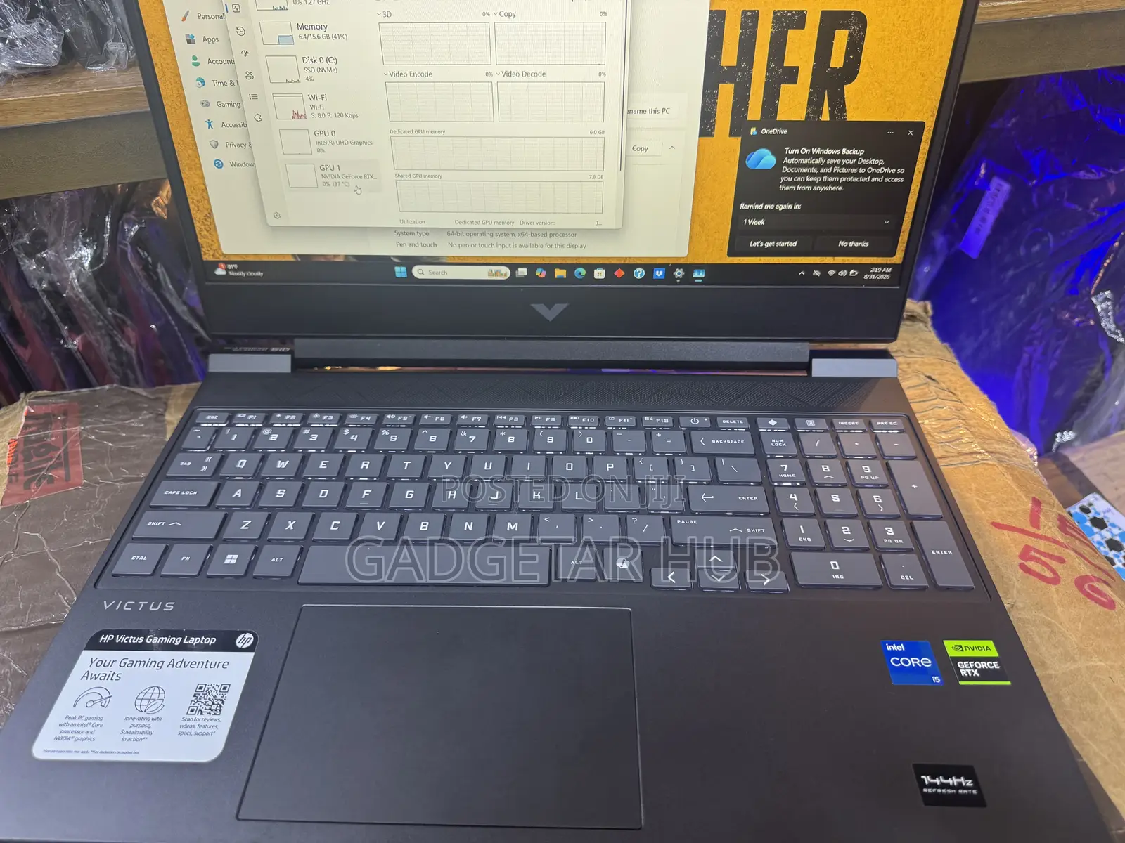 Laptop HP Victus 15 16GB Intel Core i5 SSD 512GB