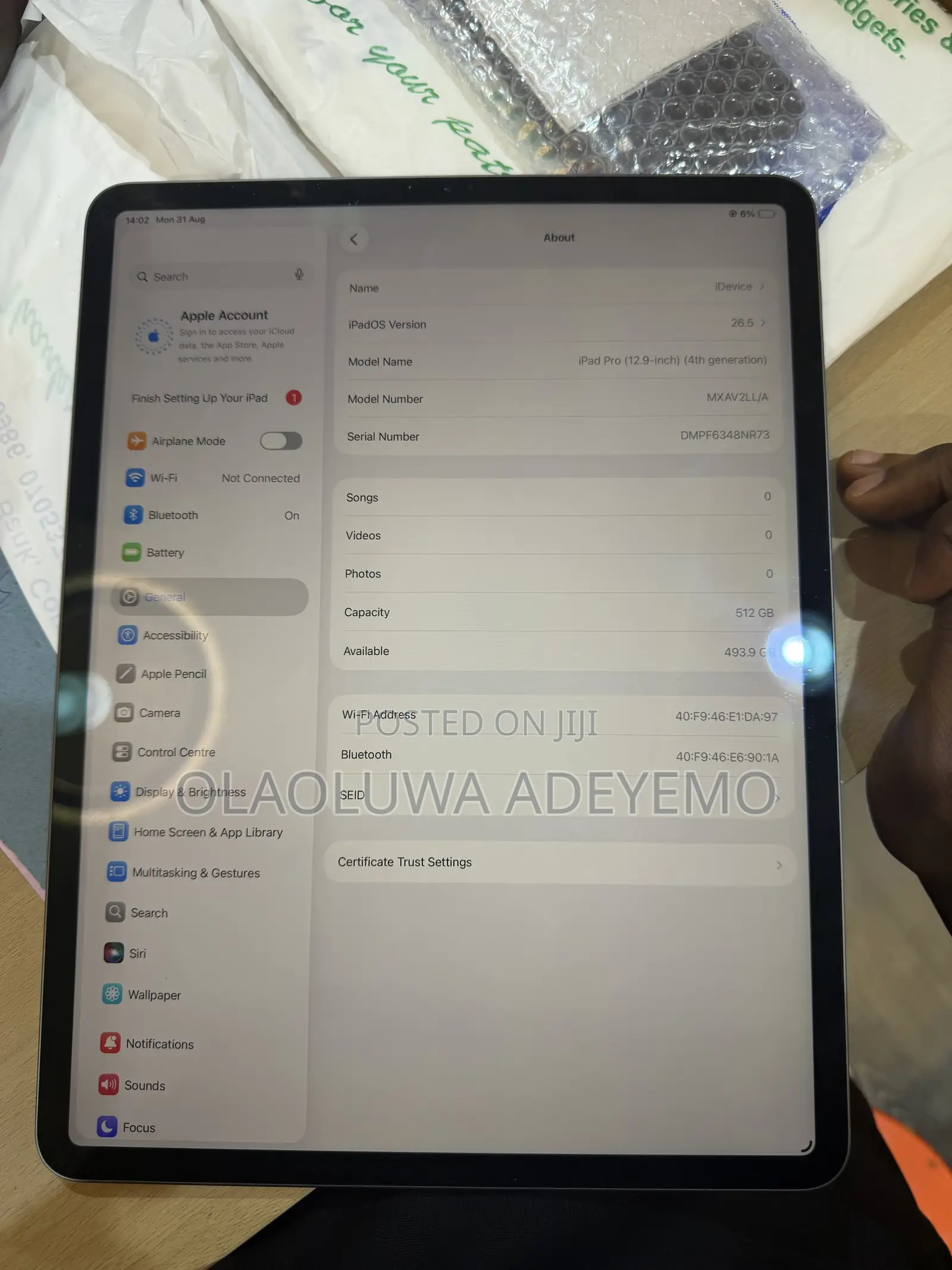 Apple iPad Pro 12.9 (2020) 512 GB Gray