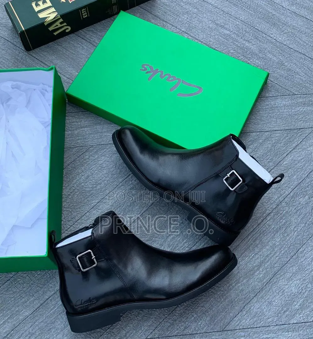 Pure Leather Chelsea Clarks Boot