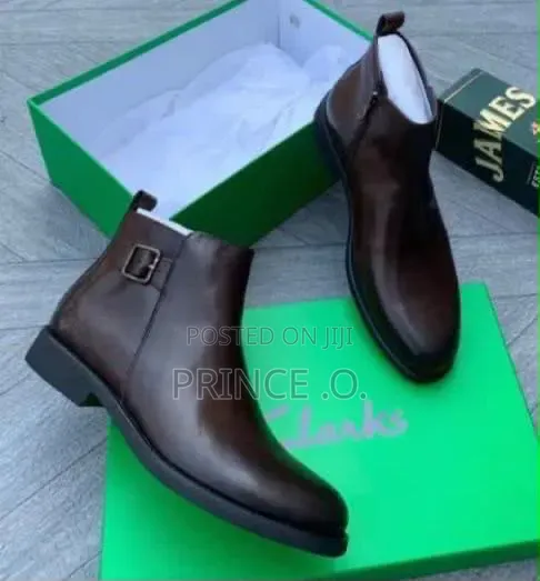 Pure Leather Chelsea Clarks Boot