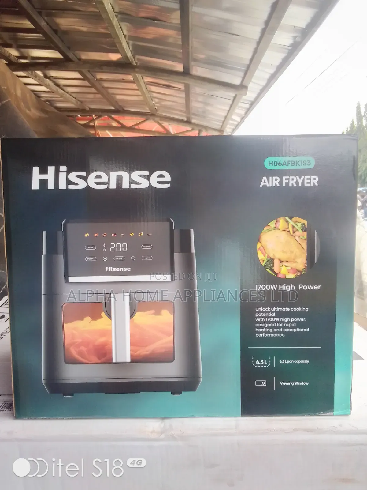 Hisense Automatic Air Fryer 6.3L Black Colour