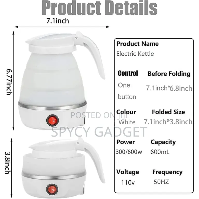 Collapsible Foldable Silicone Electric Kettle