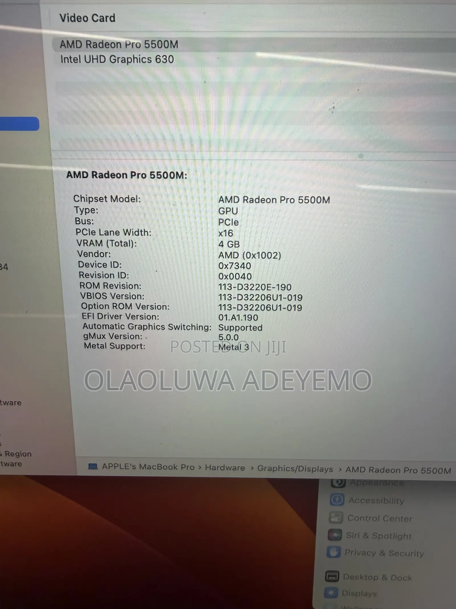 Laptop Apple MacBook Pro 2019 32GB Intel Core i9 SSD 1T