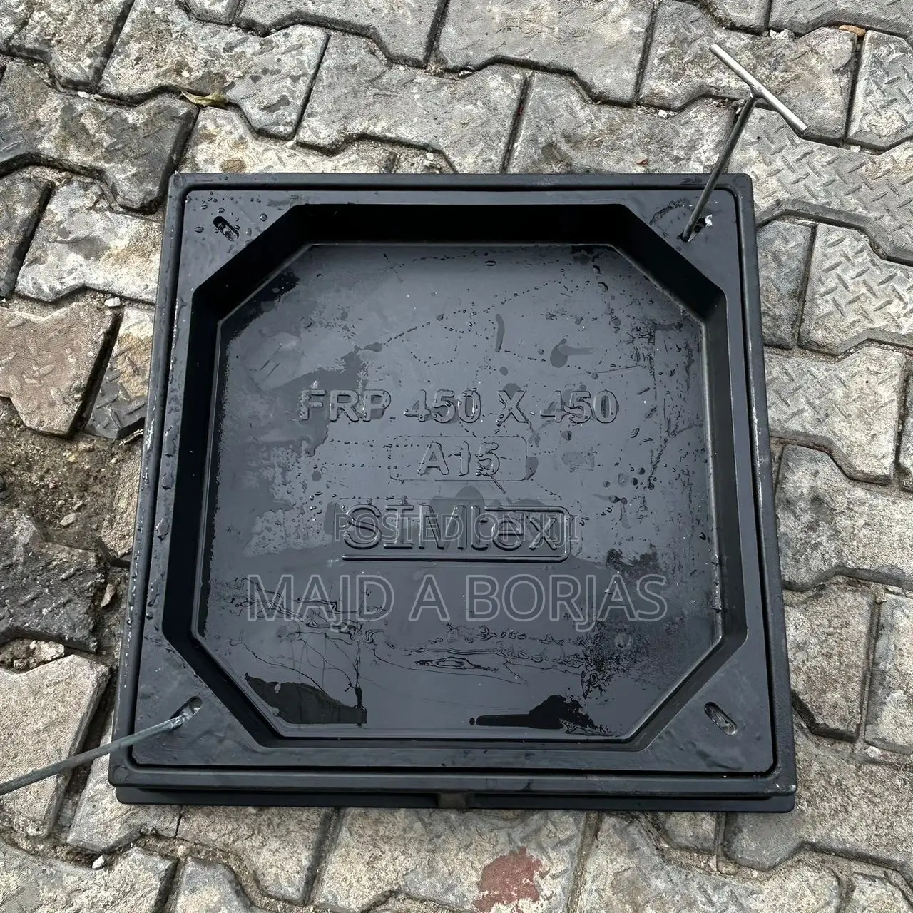 FRP Manhole Cover 60x60 Recess - Tile Insert