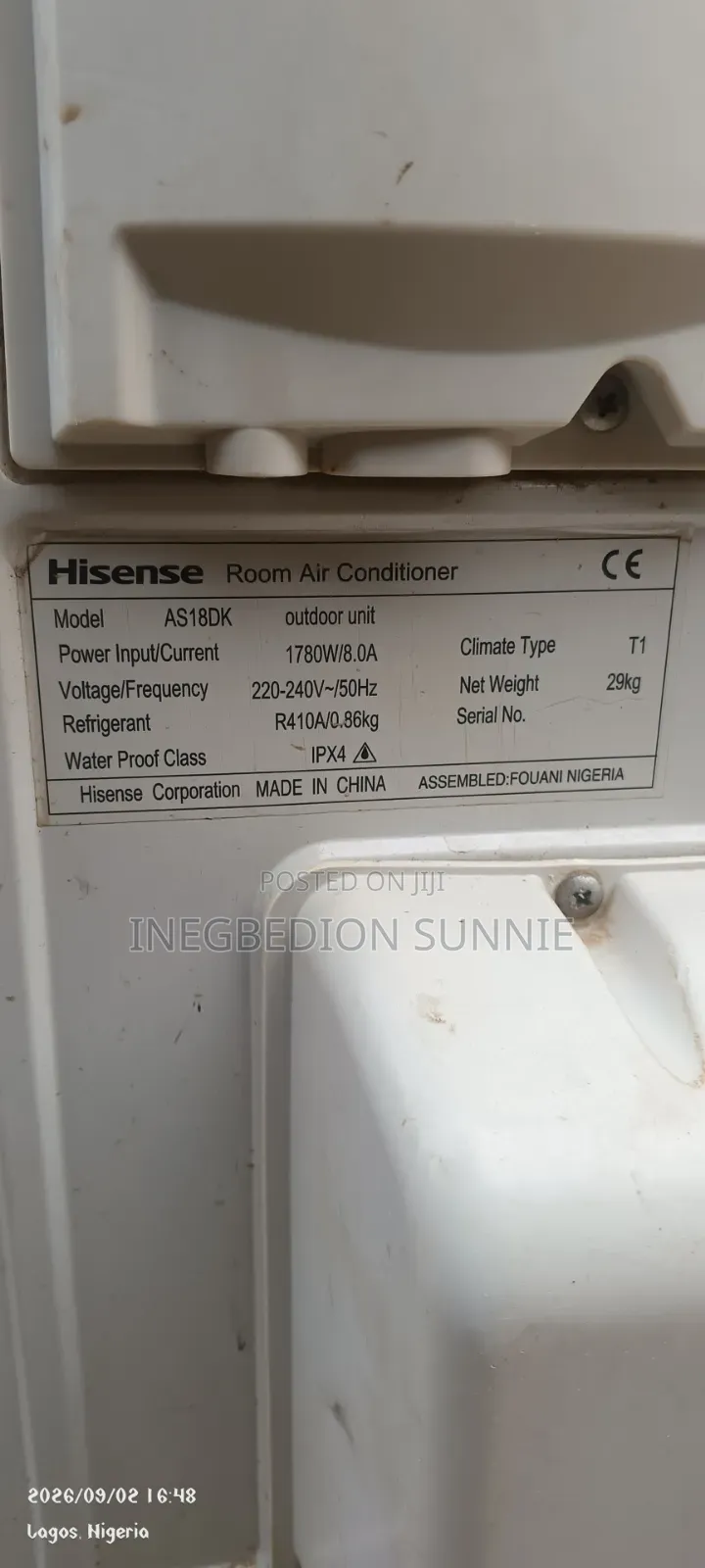 Hisense Inverter AC 2hp