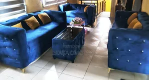 Sofa Set & Glass Top Table