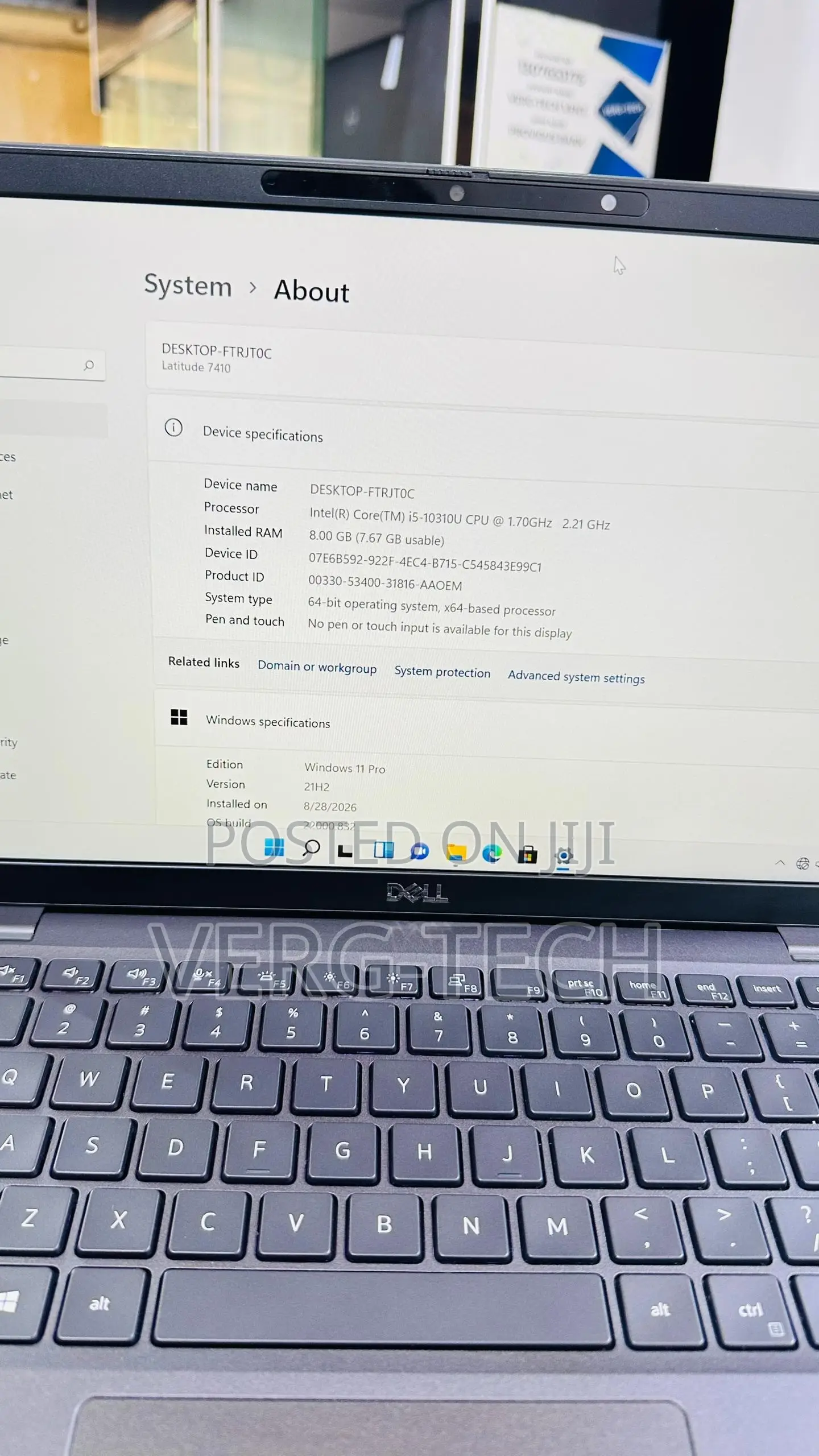 Laptop Dell Latitude 7410 8GB Intel Core i5 SSD 256GB