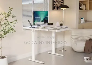 Electrical Adjustable Height Desk 120cm With Drawer