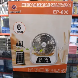 6" Easy Power Rechargeable Mini Table Solar Fan