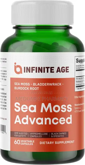 Infinite Age Sea Moss Advanced 1250mg - 60 Veggie Capsules