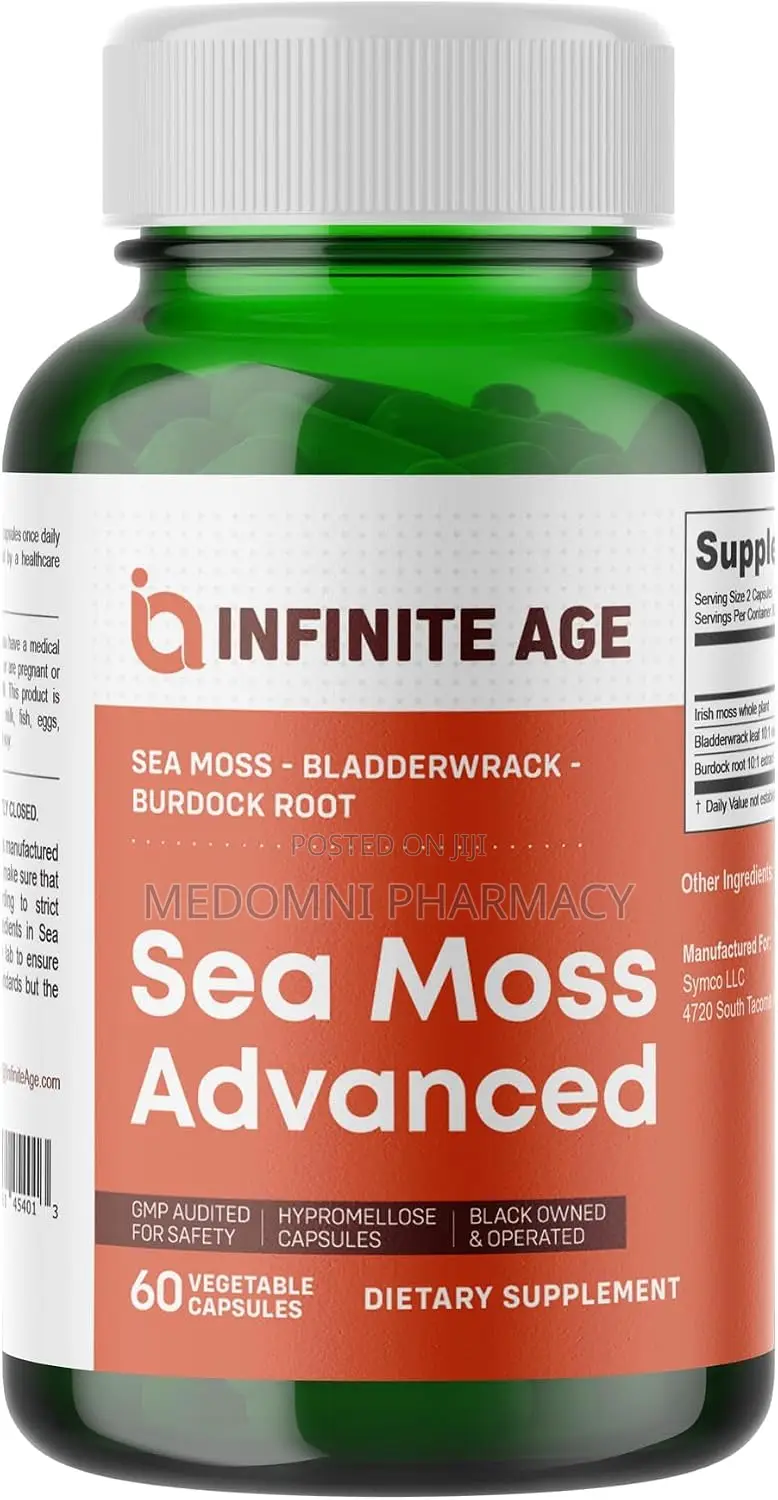 Infinite Age Sea Moss Advanced 1250mg - 60 Veggie Capsules