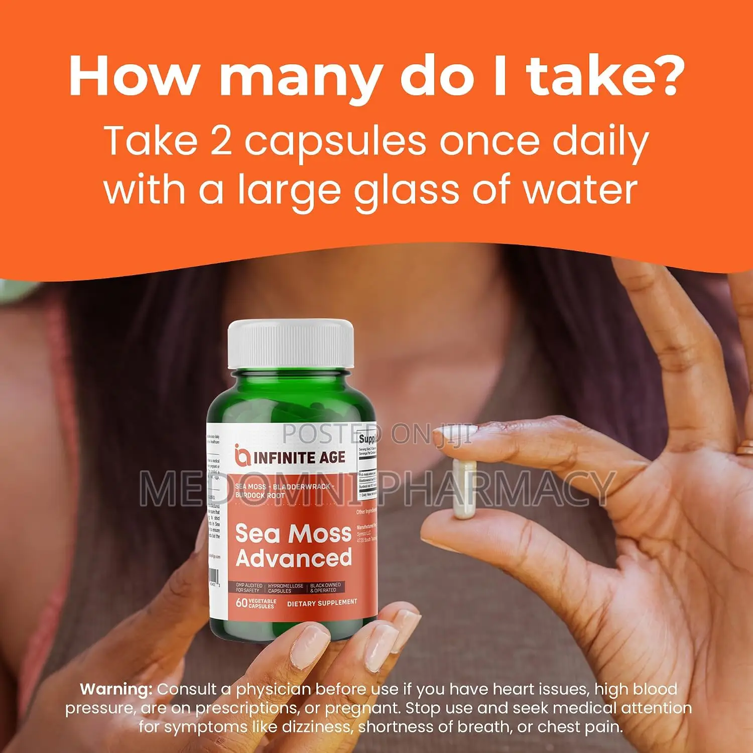 Infinite Age Sea Moss Advanced 1250mg - 60 Veggie Capsules