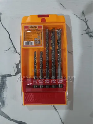 INGCO AKD2052 5Pcs SDS-Plus Hammer Drill Bits Set