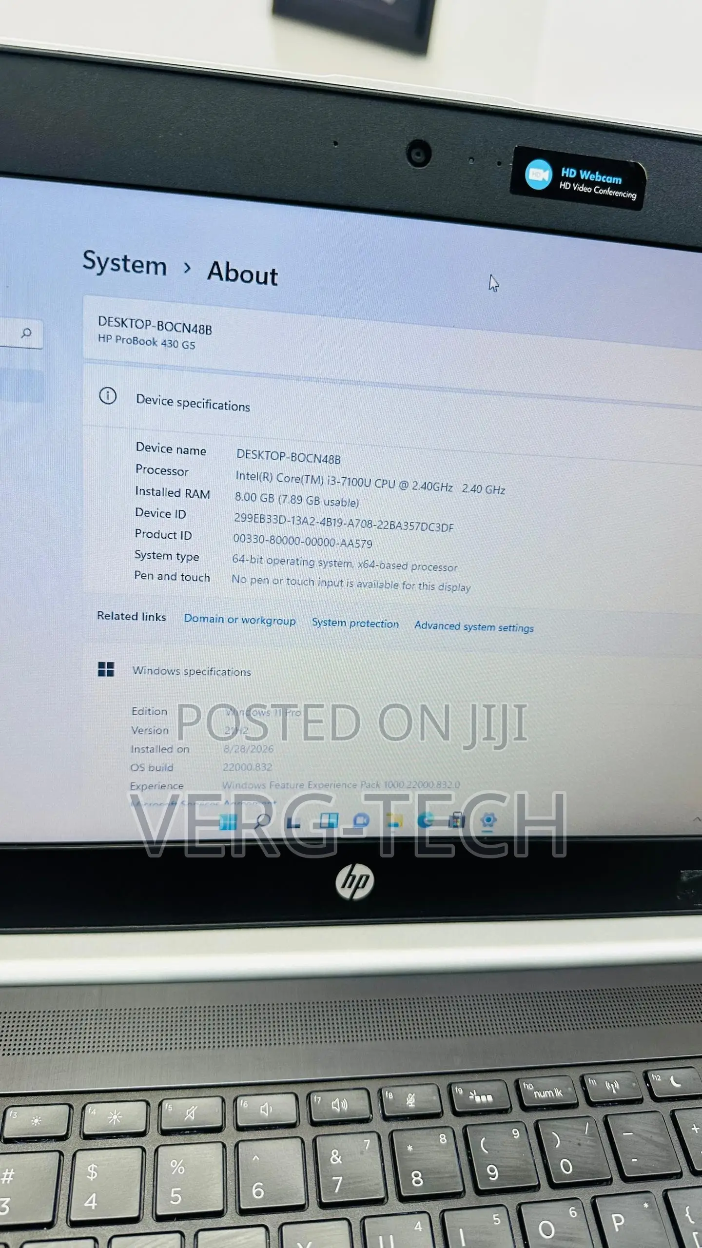 Laptop HP ProBook 430 G5 8GB Intel Core i3 SSD 256GB