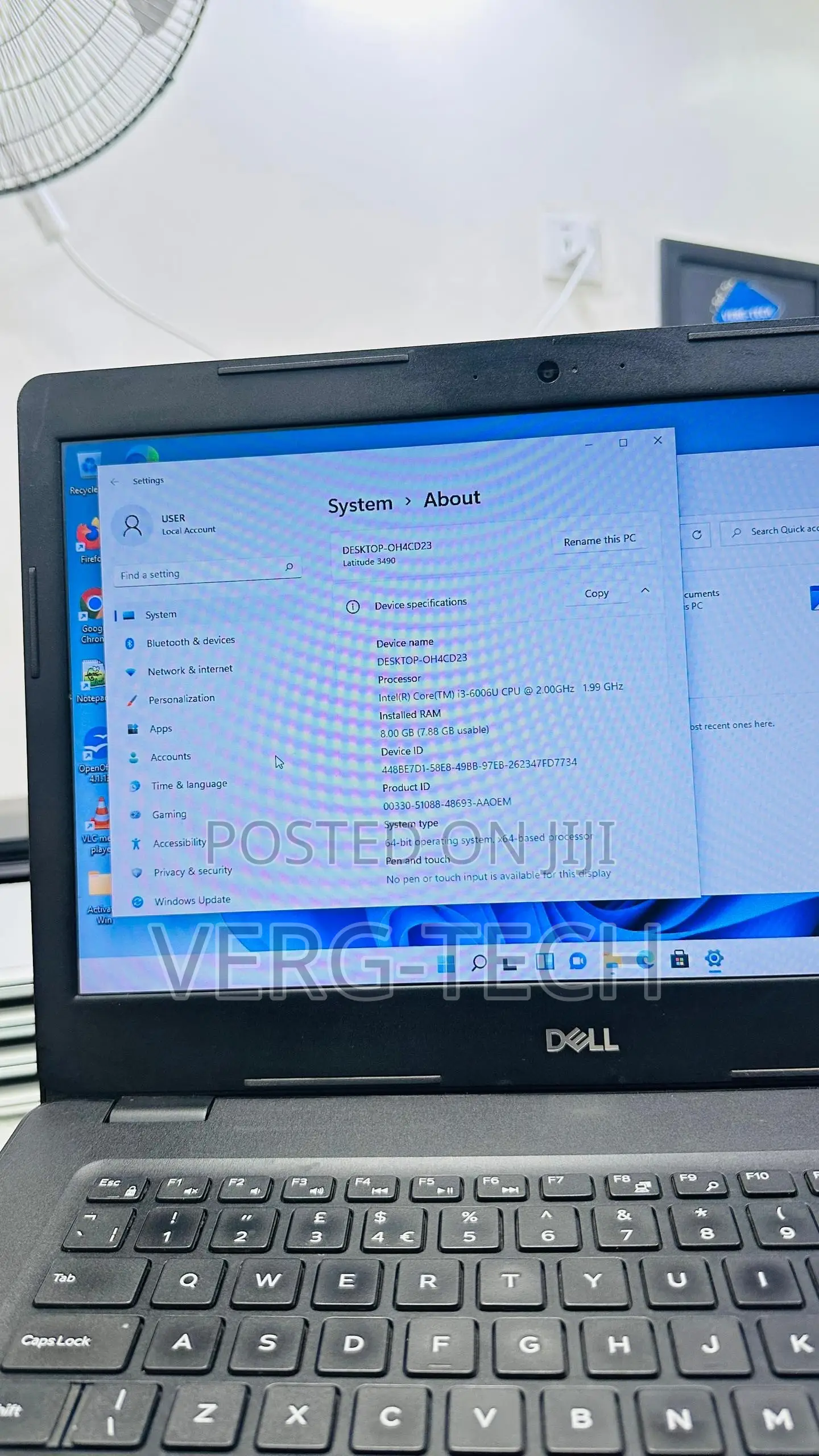 Laptop Dell Latitude 3490 8GB Intel Core i3 SSD 256GB