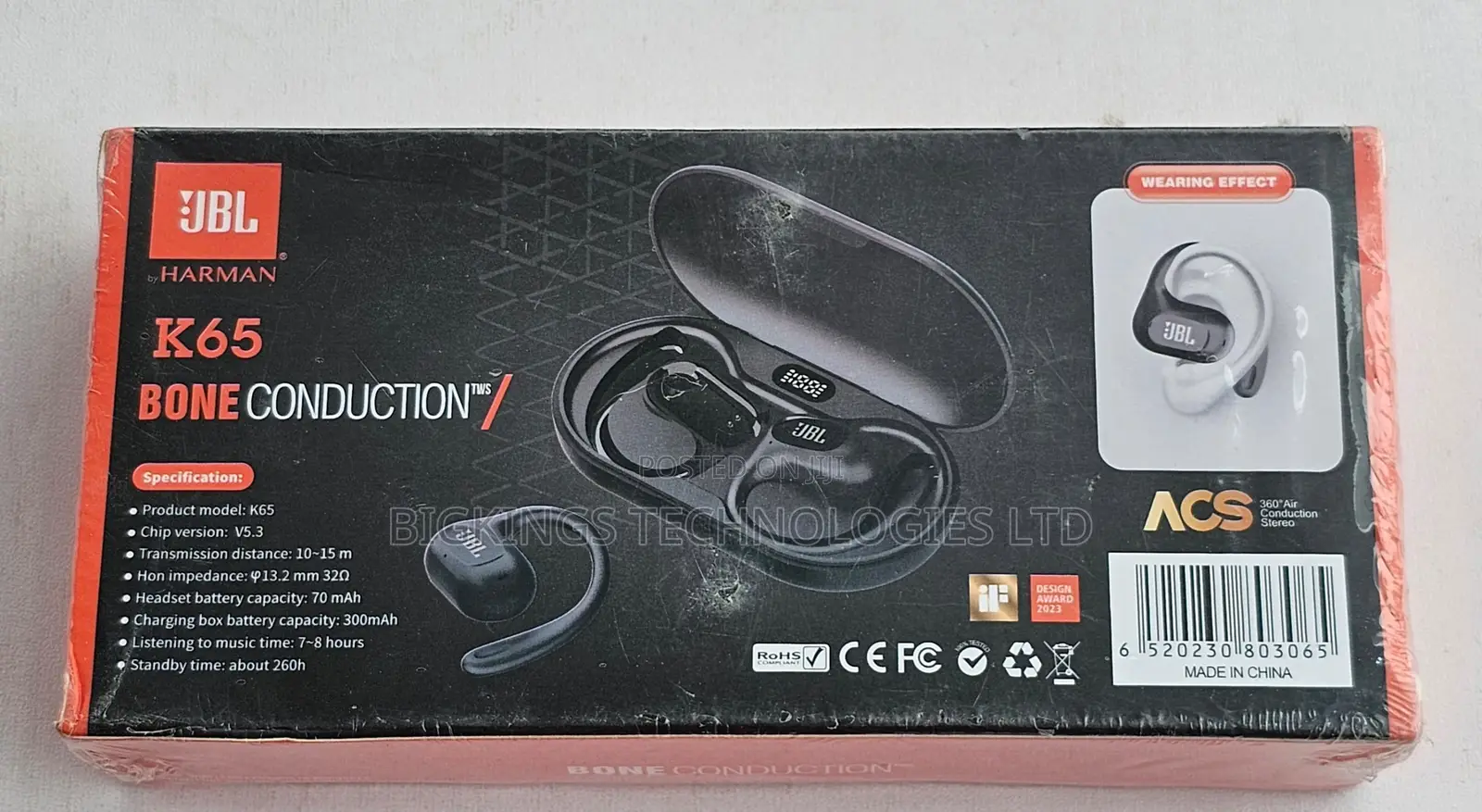 JBL K65 Wireless Sports Earbuds