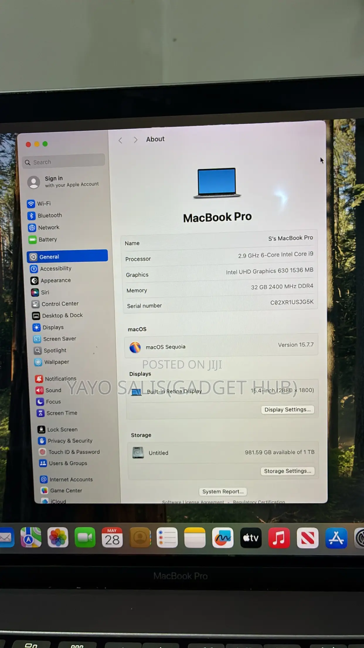Laptop Apple MacBook Pro 2019 32GB Intel Core i9 SSD 1T
