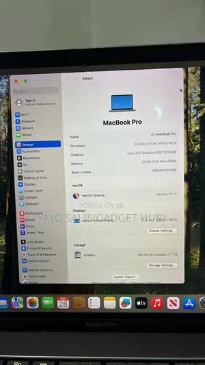Laptop Apple MacBook Pro 2019 32GB Intel Core i9 SSD 1T