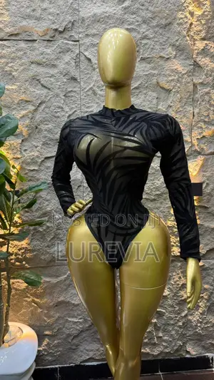Palm-Print Mesh Bodysuit