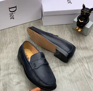 Men’s Dior Loafers – Premium Leather Dress Shoes | Navy Blue