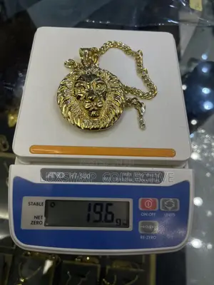 Cuban Chain and Lion Face Pendant
