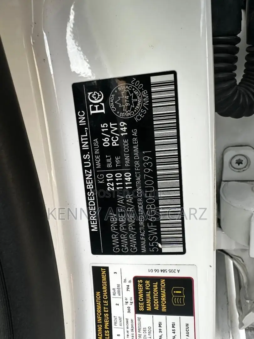 Mercedes-Benz C-Class 2015 White